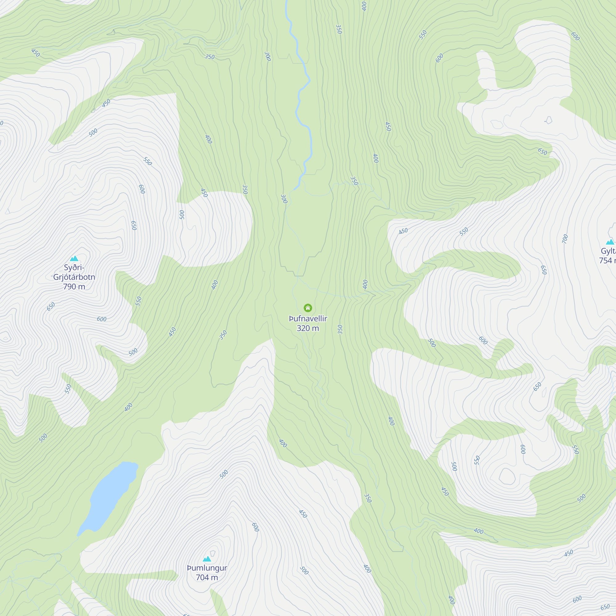 Þufnavellir map