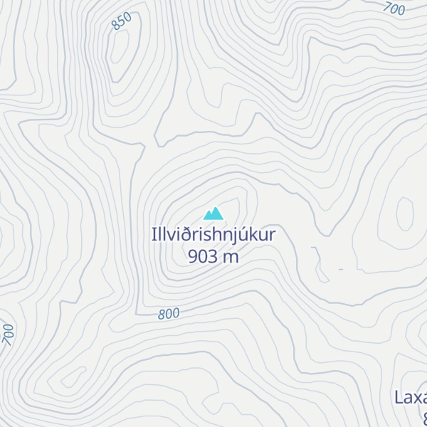 Map of Illviðrishnjúkur