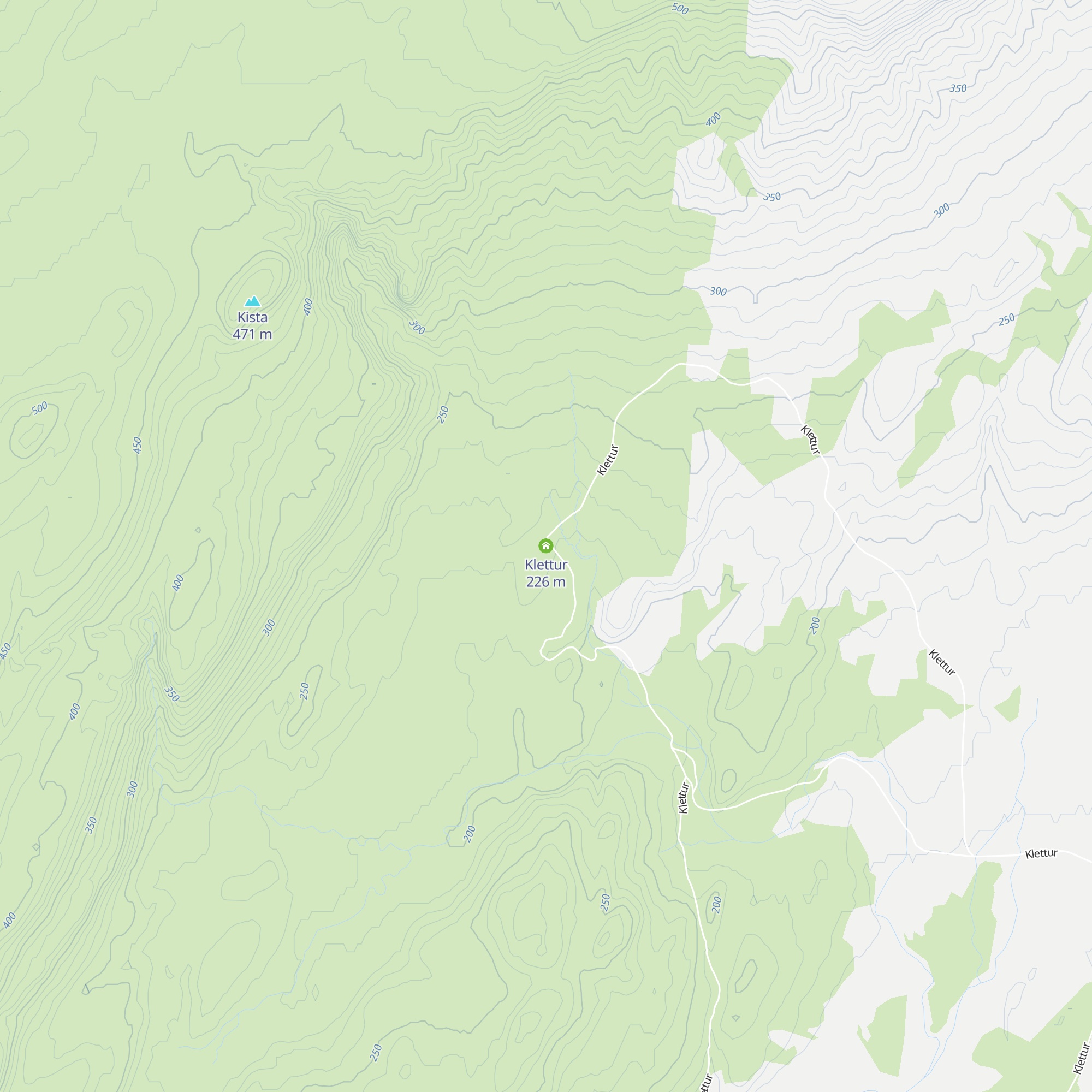 Klettur map