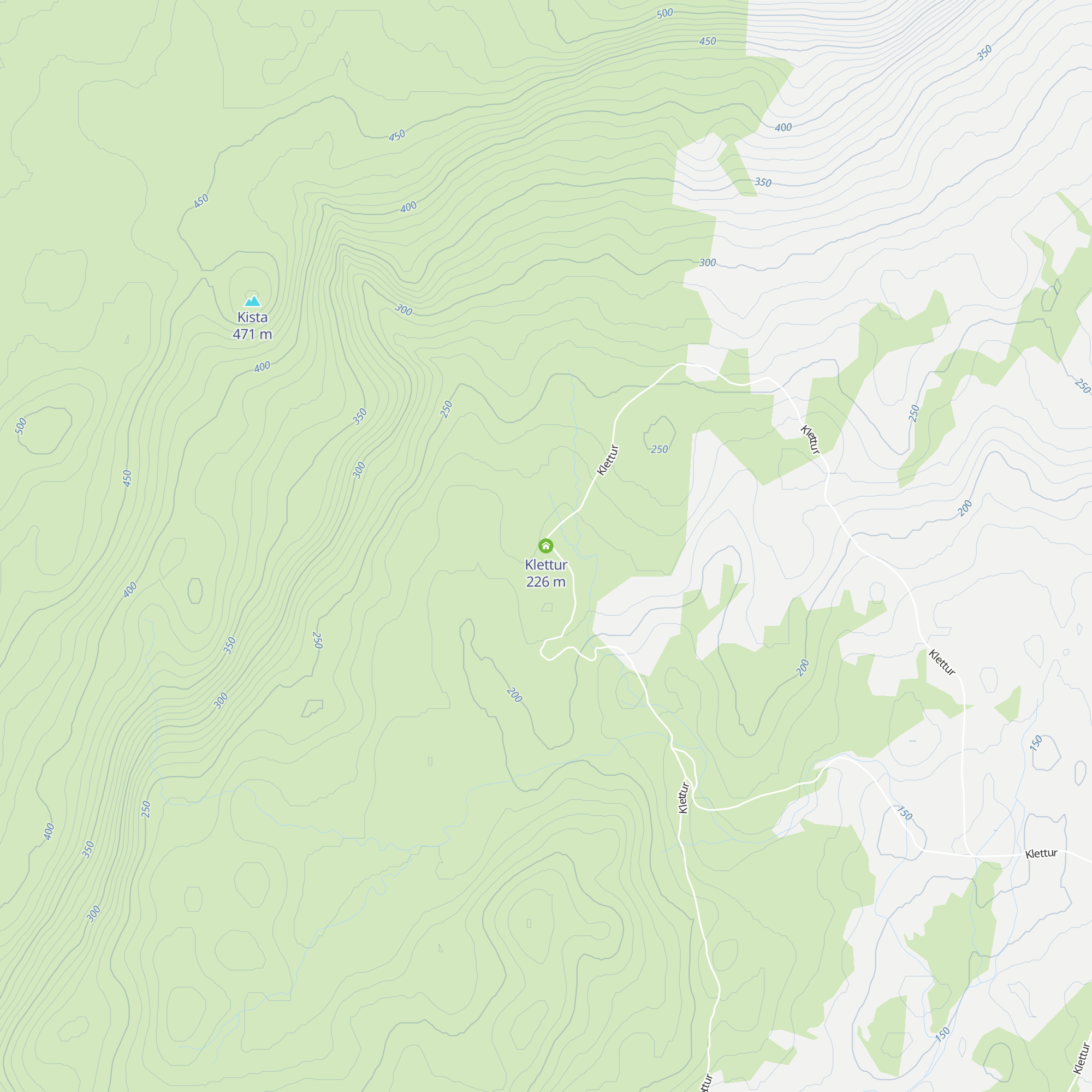Klettur map