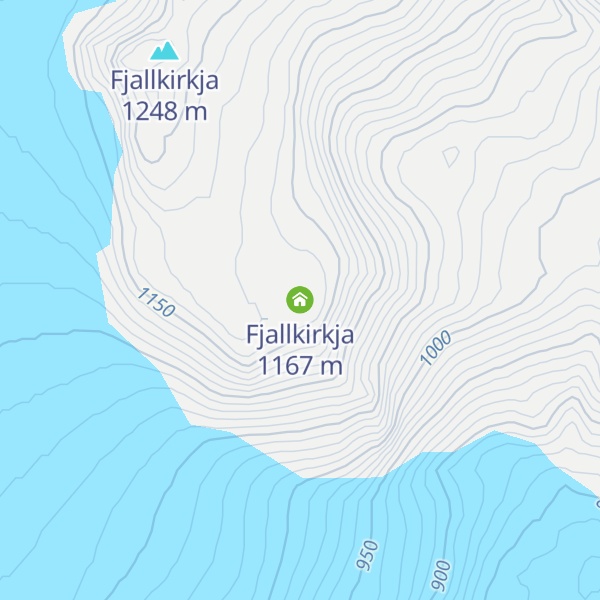 Map of Fjallkirkja
