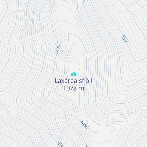 Map of Laxárdalsfjöll
