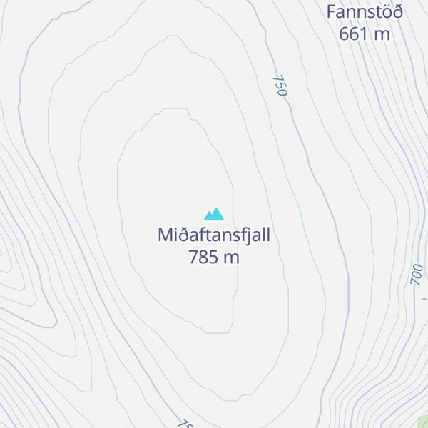 Map of Miðaftansfjall