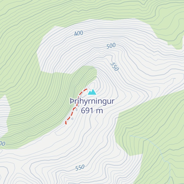 Map of Þríhyrningur