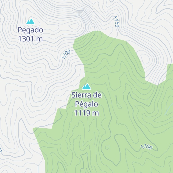 Map of Sierra de Pégalo