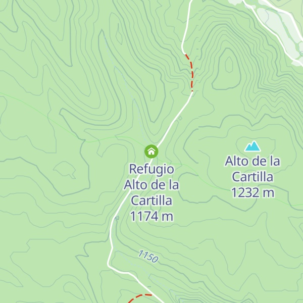 Map of Refugio Alto de la Cartilla