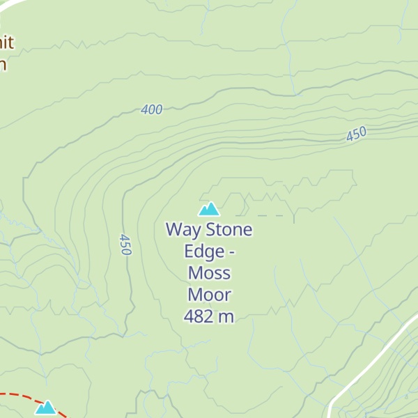 Map of Way Stone Edge - Moss Moor