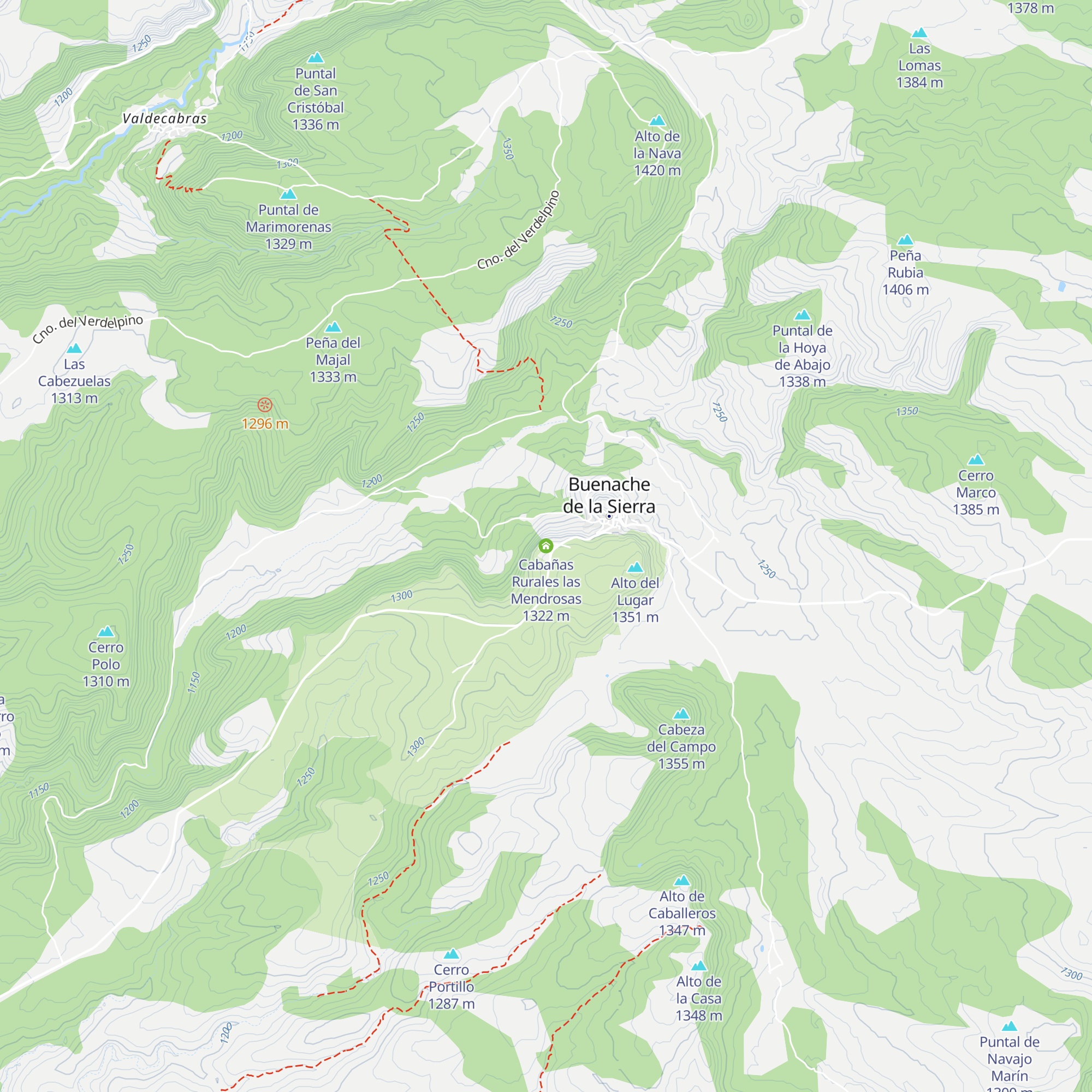 Cabañas Rurales las Mendrosas map