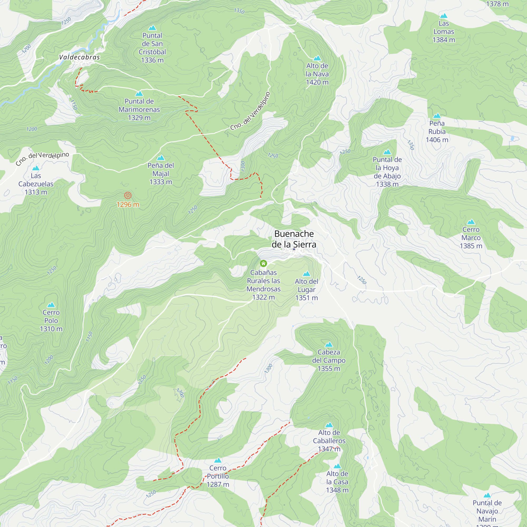 Cabañas Rurales las Mendrosas map