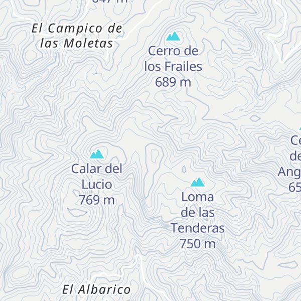 Map of Cerro de las Tenderas