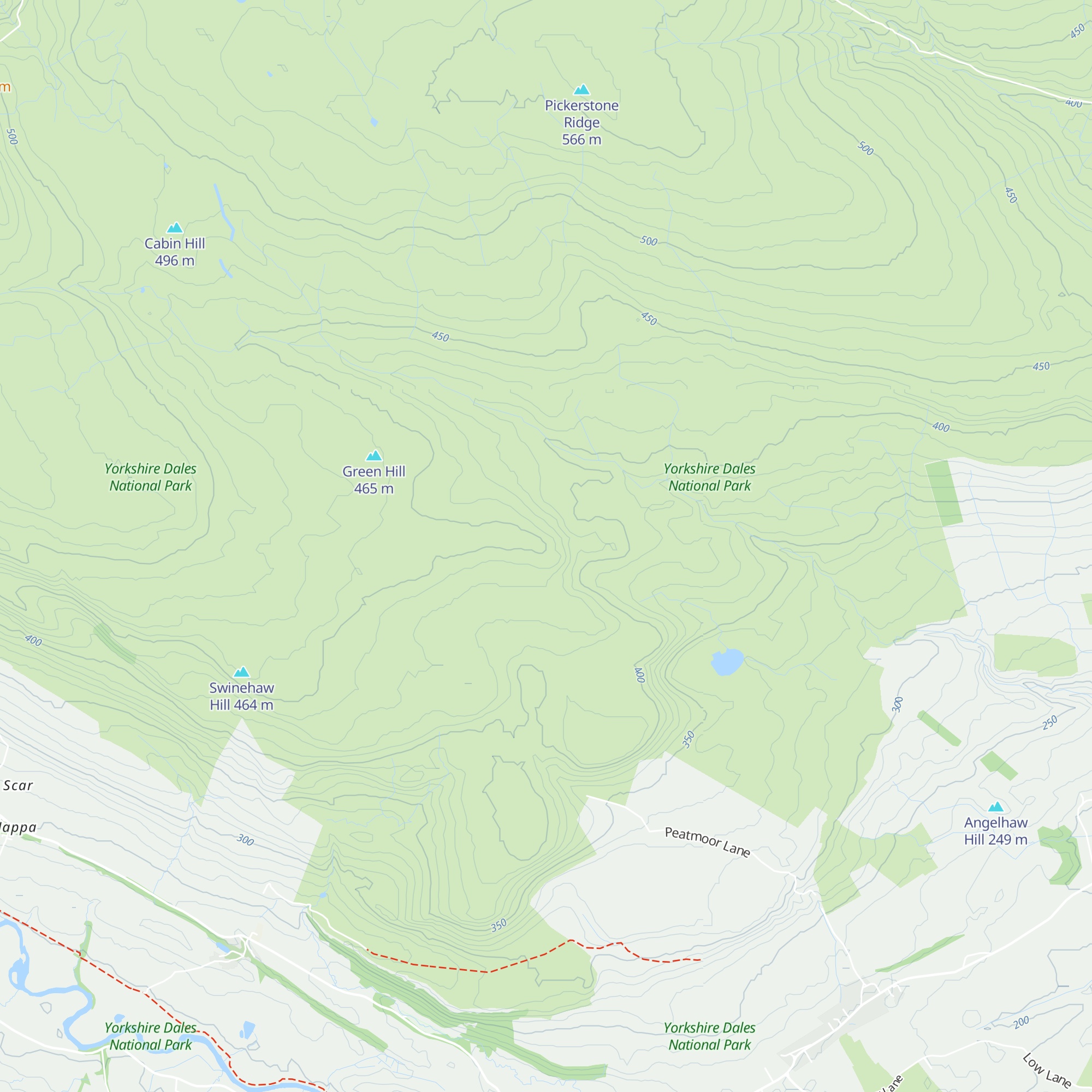 Greenhaw Hut map