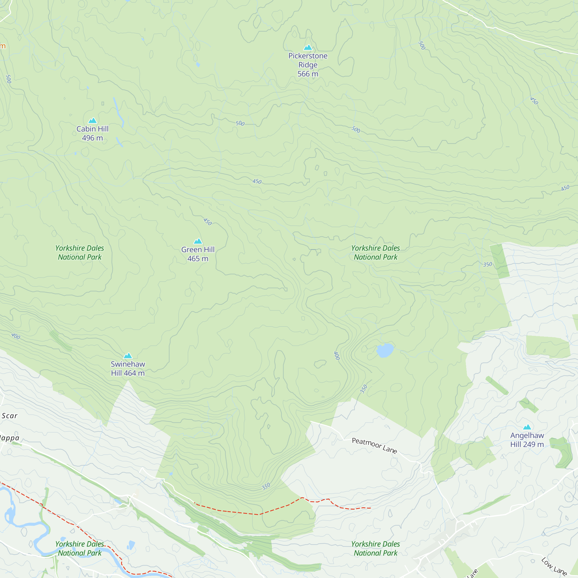 Greenhaw Hut map