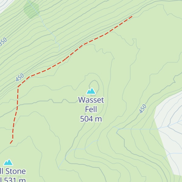 Map of Wasset Fell