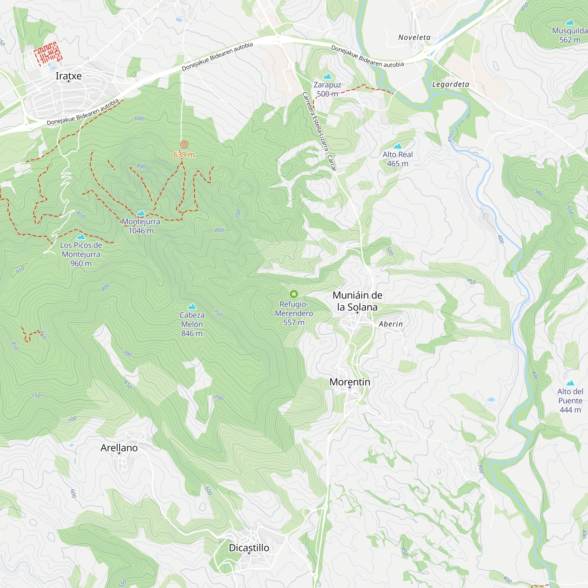 Refugio-Merendero map
