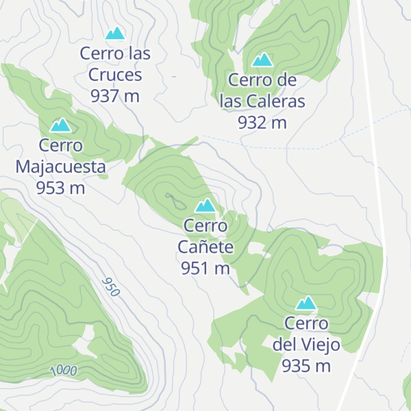 Map of Cerro Cañete