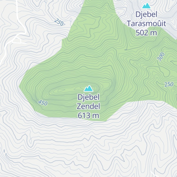 Map of Djebel Zendel