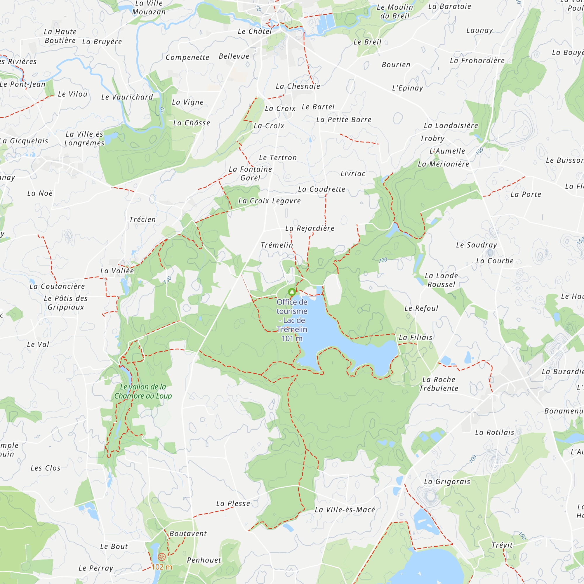 Office de tourisme - Lac de Tremelin map