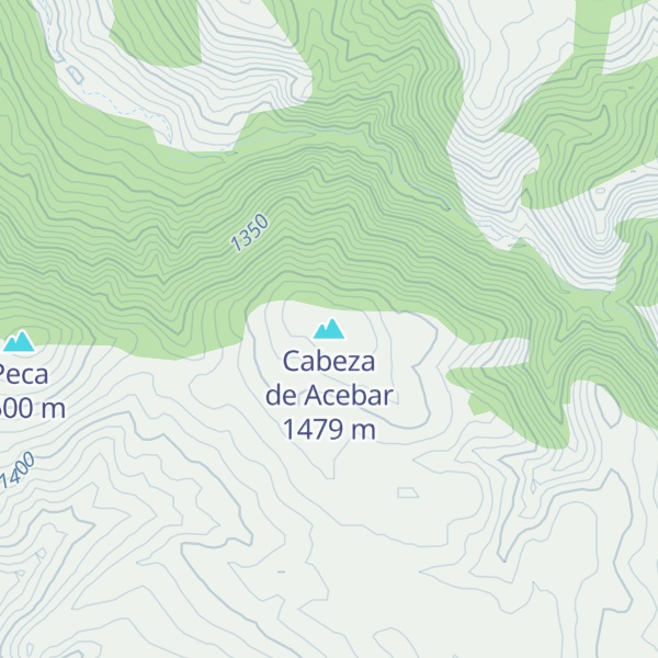 Map of Cabeza de Acebar