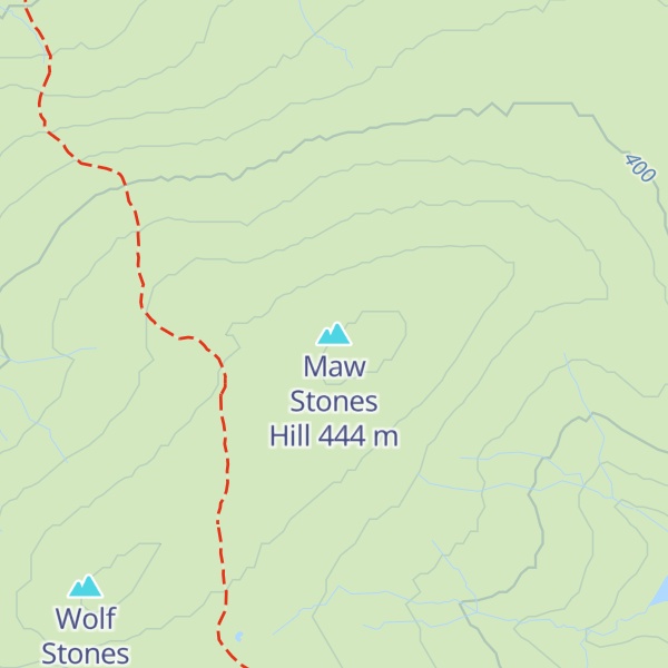 Map of Maw Stones Hill