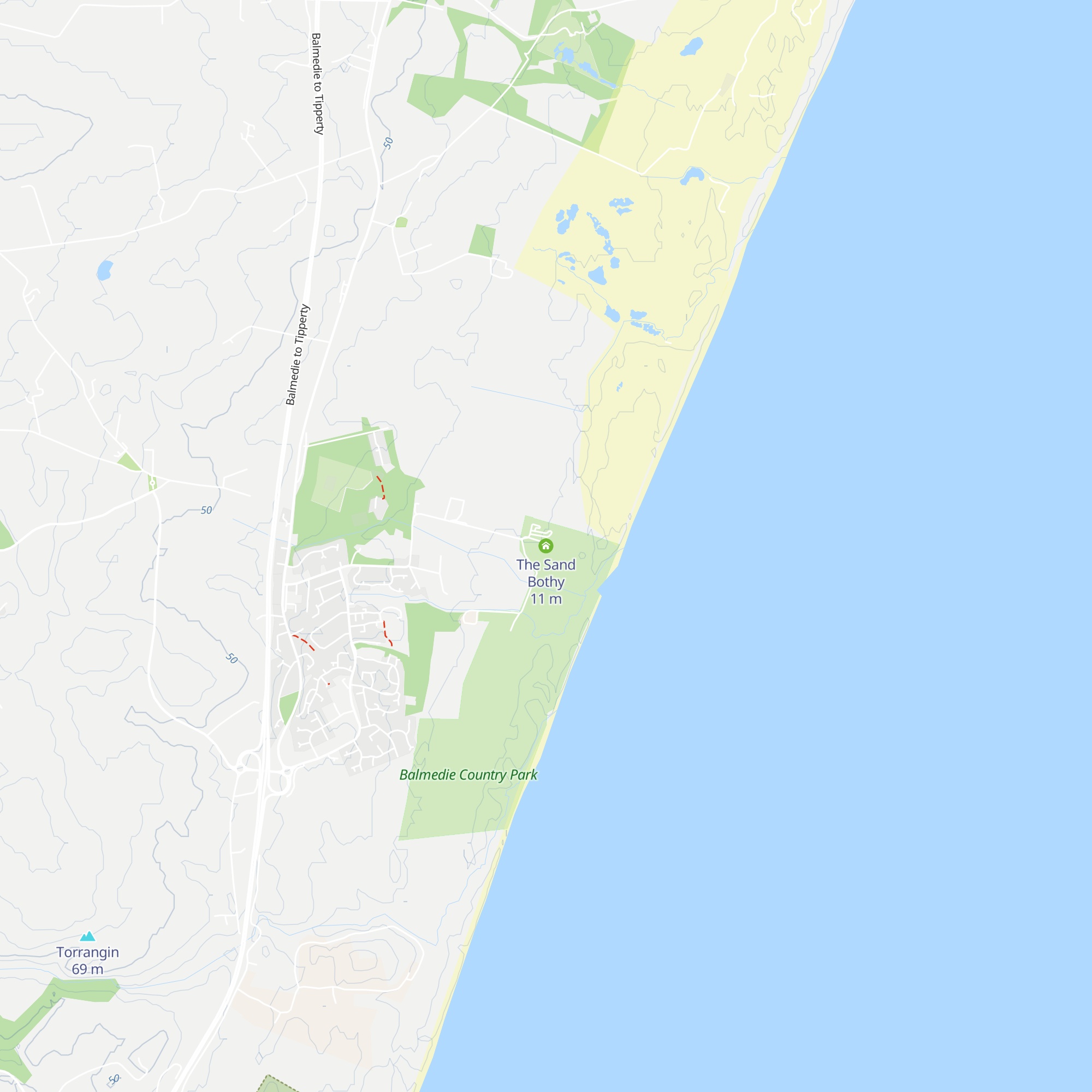 The Sand Bothy map