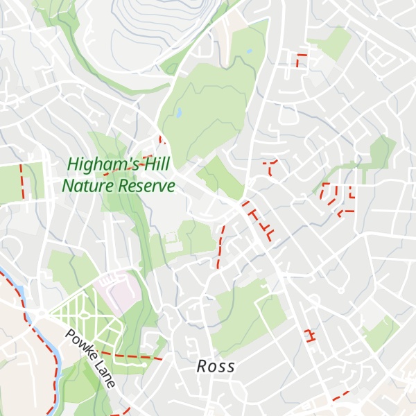 Map of Hawes Hill