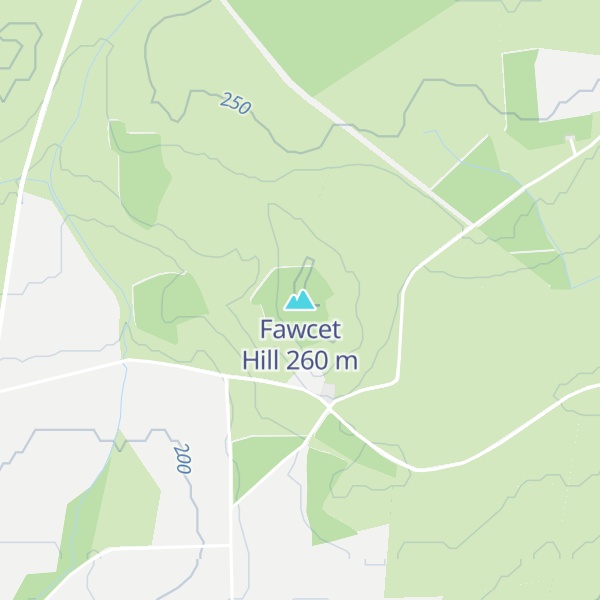 Map of Fawcet Hill