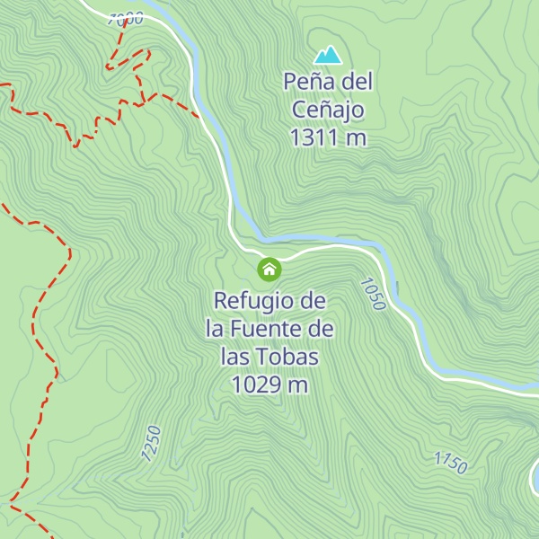 Map of Refugio de la Fuente de las Tobas