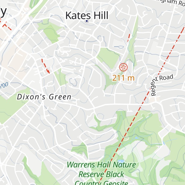 Map of Cawney Hill