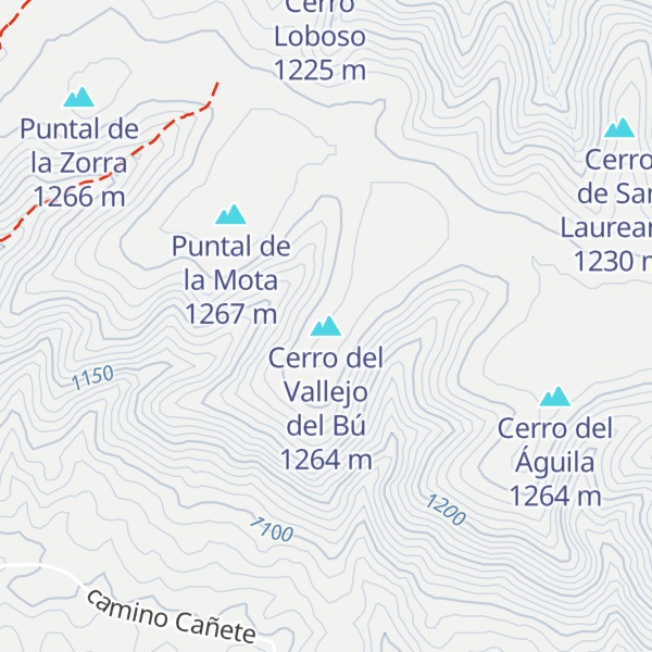 Map of Cerro del Vallejo del Bú