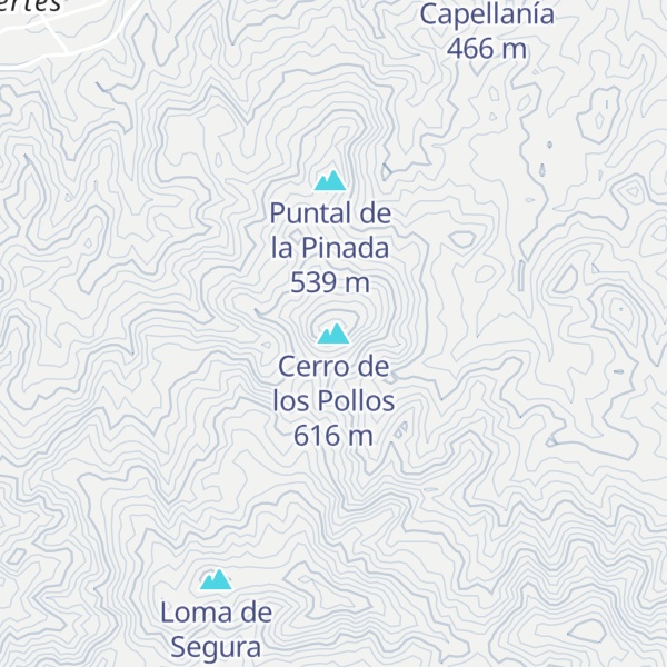 Map of Cerro de los Pollos
