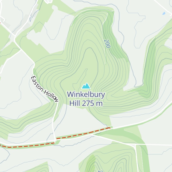 Map of Winkelbury Hill