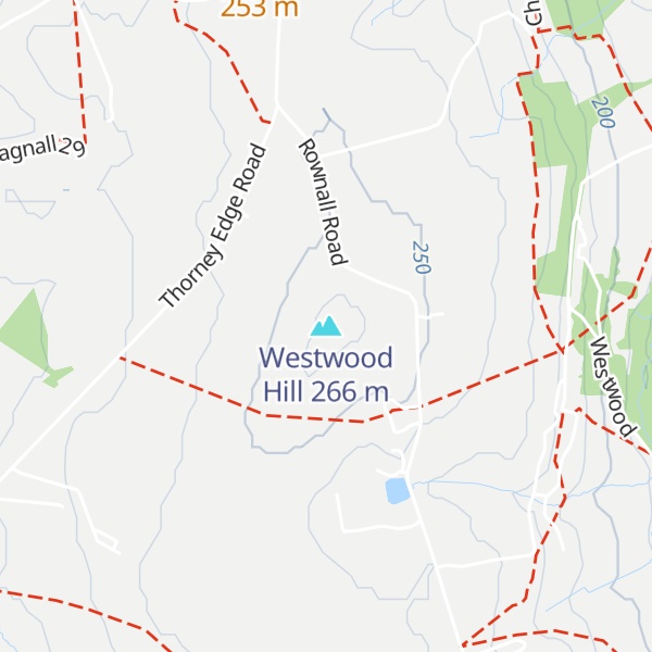 Map of Westwood Hill
