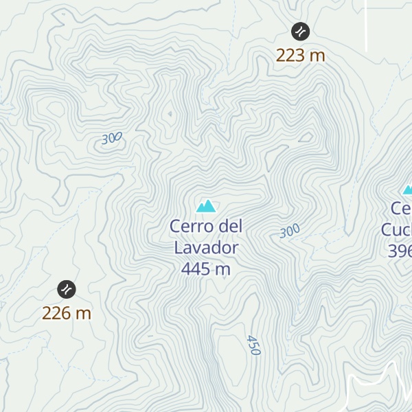 Map of Cerro del Lavador