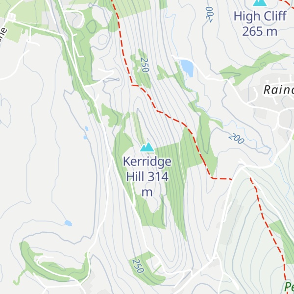 Map of Kerridge Hill