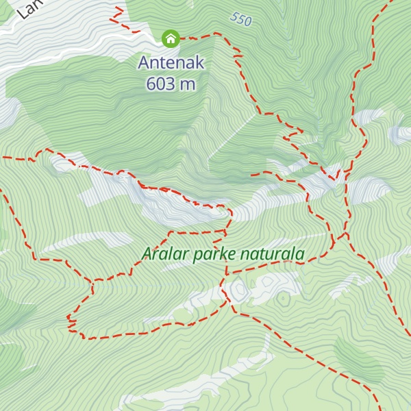 Map of Larrunarri - Txindoki