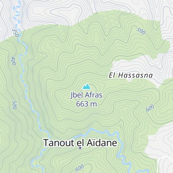 Map of Jbel Afras