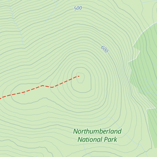 Map of Hedgehope Hill