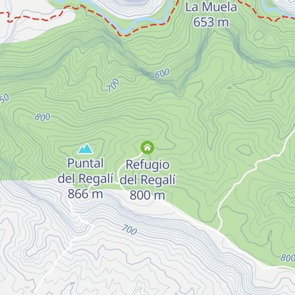 Map of Refugio del Regalí