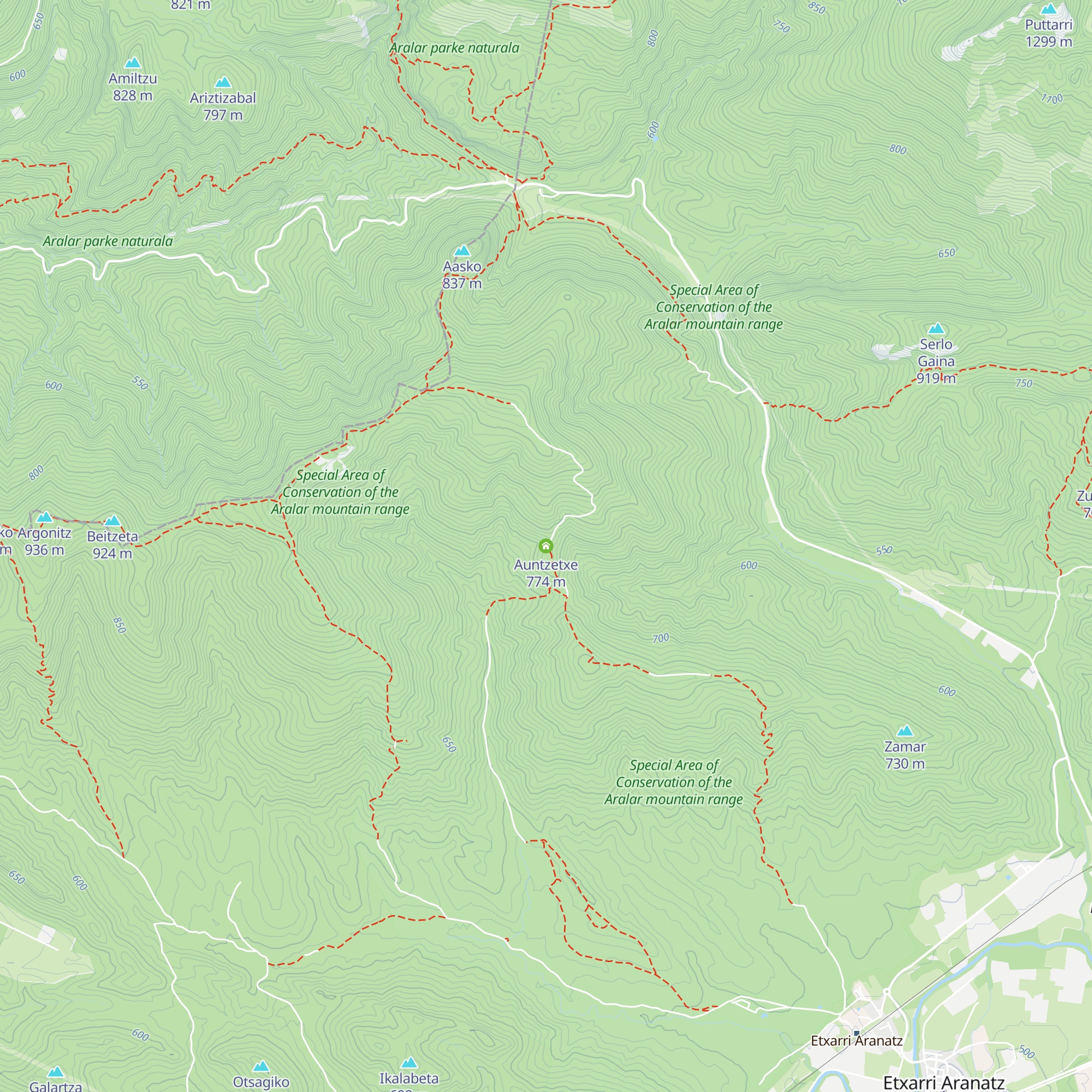Auntzetxe map