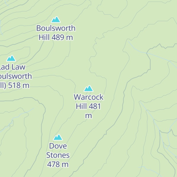 Map of Warcock Hill