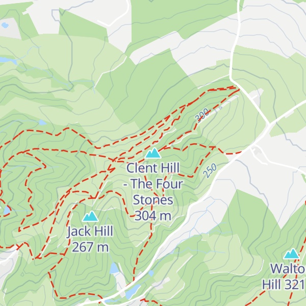Map of Clent Hill - The Four Stones