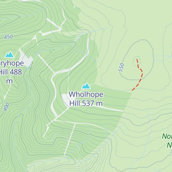 Map of Wholhope Hill