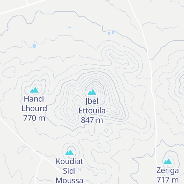 Map of Jbel Ettouila