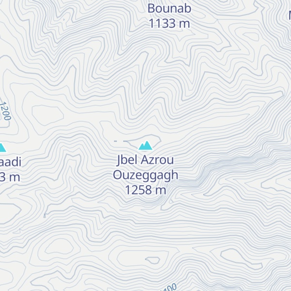 Map of Jbel Azrou Ouzeggagh