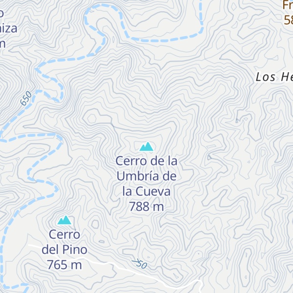 Map of Cerro de la Umbría de la Cueva