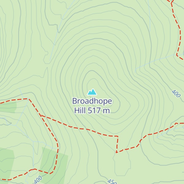 Map of Broadhope Hill
