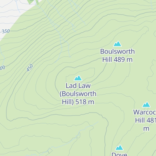 Map of Lad Law (Boulsworth Hill)