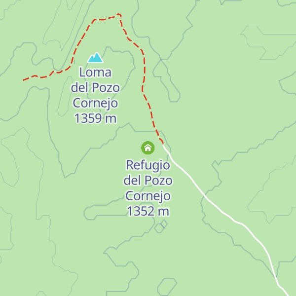 Map of Refugio del Pozo Cornejo