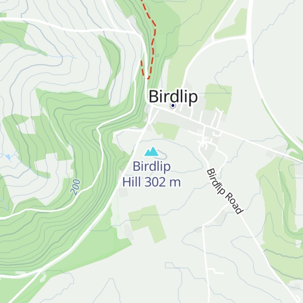 Map of Birdlip Hill