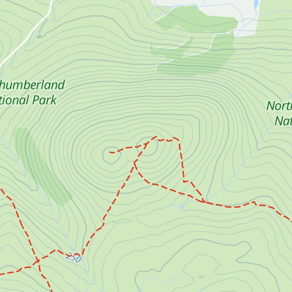 Map of Yeavering Bell